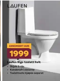 Megaflis Laufen Rigo toalett hvit tilbud