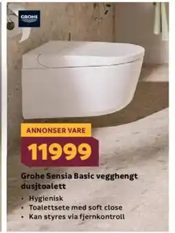 Megaflis Grohe Sensia Basic vegghengt dusjtoalett tilbud