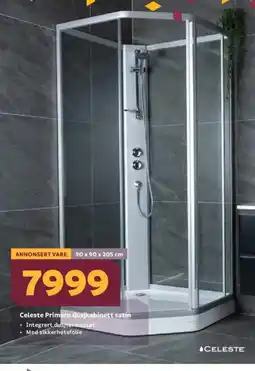 Megaflis Celeste Primero dusjkabinett satin tilbud
