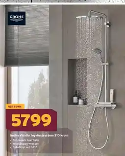 Megaflis Grohe Vitalio Joy dusjsystem 310 krom tilbud