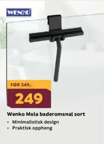Megaflis Wenko Mola baderomsnal sort tilbud