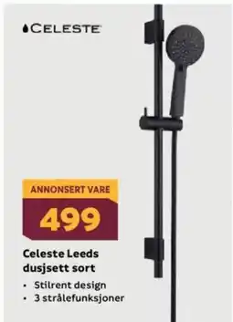 Megaflis CELESTE Celeste Leeds dusjsett sort tilbud