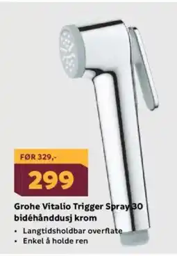 Megaflis Grohe Vitalio Trigger Spray 30 bidéhånddusj krom tilbud