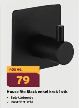 Megaflis House Rio Black enkel krok 1 stk tilbud