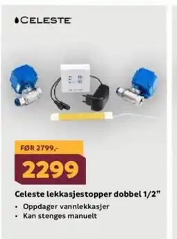 Megaflis Celeste lekkasjestopper dobbel 1/2" tilbud