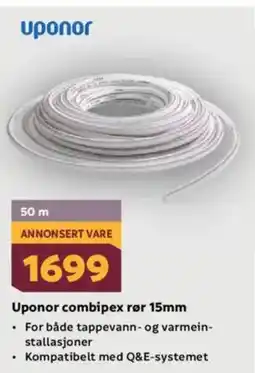Megaflis Uponor combipex rør 15mm tilbud