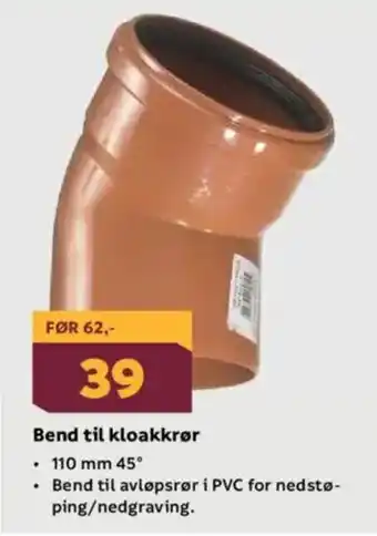 Megaflis Bend til kloakkrør tilbud