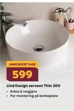 Megaflis Lind Design servant Thin 300 tilbud