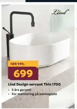 Megaflis Lind Design servant Thin 1700 tilbud