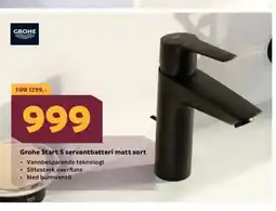 Megaflis Grohe Start servantarmatur xl sort tilbud