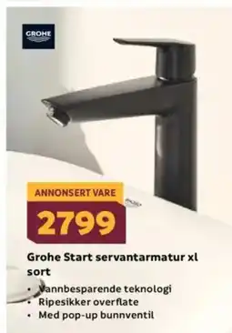 Megaflis Grohe Start servantarmatur xl sort tilbud