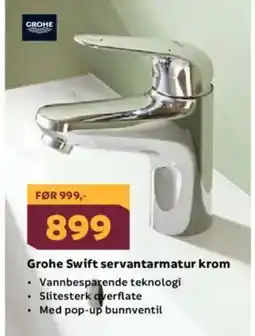 Megaflis Grohe Swift servantarmatur krom tilbud