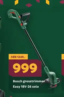 Megaflis Bosch gresstrimmer Easy 18V-26 solo tilbud