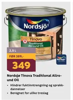 Megaflis Nordsjø Tinova Traditional Allround Oil tilbud