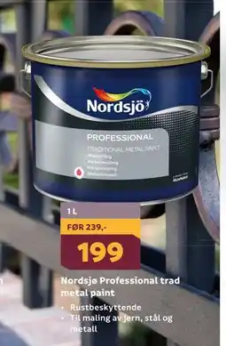 Megaflis Nordsjø Professional trad metal paint tilbud