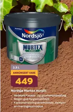 Megaflis Nordsjø Murtex Acrylic tilbud