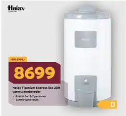 Megaflis Høiax Titanium Express Eco 200 varmtvannbereder tilbud