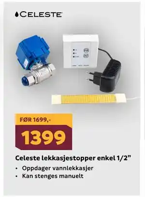 Megaflis Celeste lekkasjestopper enkel 1/2” tilbud