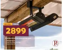 Megaflis Provida Ultron terrassevarmer sort tilbud