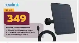 Megaflis Reolink solcellepanel sort tilbud