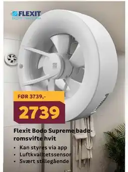 Megaflis Flexit Bodo Supreme baderomsvifte hvit tilbud