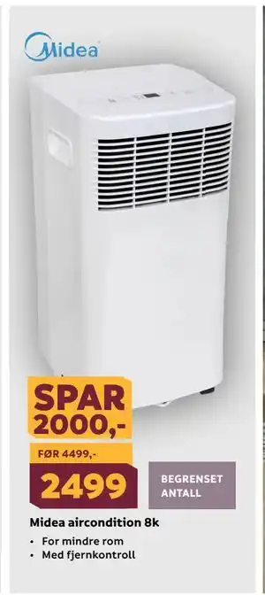 Megaflis Midea aircondition 8k tilbud