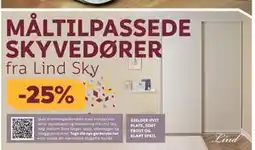 Megaflis MÅLTILPASSEDE SKYVEDØRER fra Lind Sky tilbud