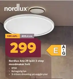 Megaflis Nordlux Ane 29 ip20 3-step moodmaker hvit tilbud