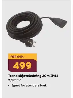 Megaflis Trend skjøteledning 20m IP44 2,5mm tilbud