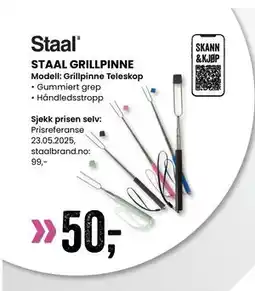 Sport Outlet STAAL GRILLPINNE tilbud