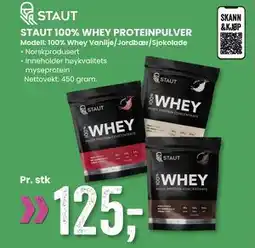 Sport Outlet STAUT 100% WHEY PROTEINPULVER tilbud
