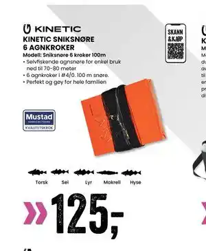 Sport Outlet KINETIC SNIKSNØRE 6 AGNKROKER tilbud