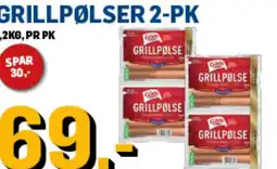 Price Lagerbutikk GRILLPØLSER 2-PK tilbud