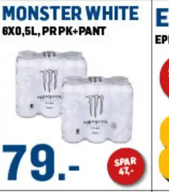 Price Lagerbutikk MONSTER WHITE tilbud