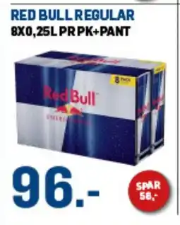 Price Lagerbutikk RED BULL REGULAR 8X0,25L PRPK+PANT tilbud