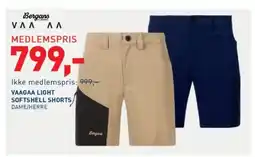 Intersport Bergans VAAGAA LIGHT SOFTSHELL SHORTS tilbud