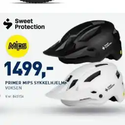Intersport PRIMER MIPS SYKKELHJELM VOKSEN tilbud