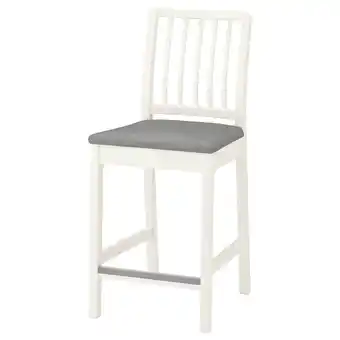 IKEA Ekedalen Barstol, hvit/orrsta lys grå, 62 cm tilbud
