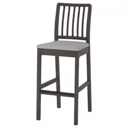 IKEA Ekedalen Barstol, mørk brun/orrsta lys grå, 75 cm tilbud