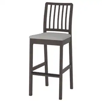 IKEA Ekedalen Barstol, mørk brun/orrsta lys grå, 75 cm tilbud