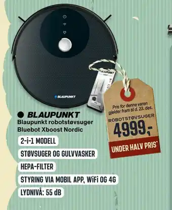 Skousen Blaupunkt robotstøvsuger Bluebot Xboost Nordic tilbud