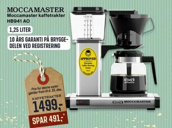 Moccamaster kaffetrakter HB941 AO
