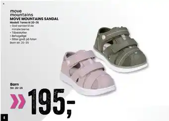 Sport Outlet MOVE MOUNTAINS SANDAL Modell: Tonso III 20-26 tilbud