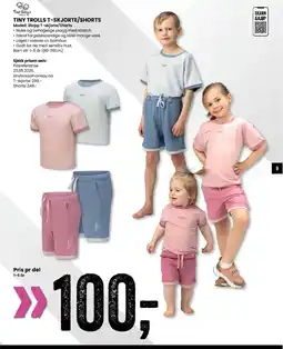 Sport Outlet TINY TROLLS T-SKJORTE/SHORTS Modell: Blopp T-skjorte/Shorts tilbud