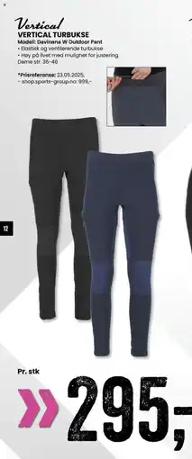 Sport Outlet Vertical VERTICAL TURBUKSE Modell: Davinana W Outdoor Pant Elastisk og ventilerende turbukse tilbud