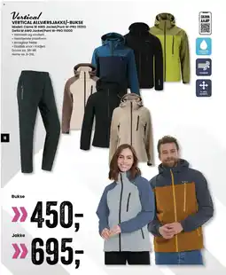 Sport Outlet VERTICAL ALLVÆRSJAKKE/-BUKSE Modell: Came W AWG Jacket/Pant W-PRO 15000 Delta M AWG Jacket/Pant W-PRO 15000 tilbud