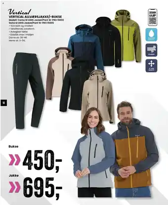Sport Outlet VERTICAL ALLVÆRSJAKKE/-BUKSE Modell: Came W AWG Jacket/Pant W-PRO 15000 Delta M AWG Jacket/Pant W-PRO 15000 tilbud