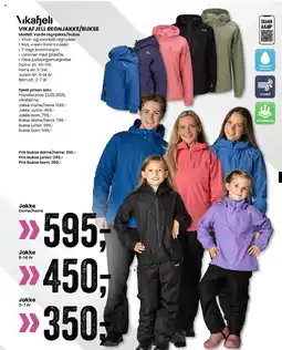 Sport Outlet VIKAFJELL REGNJAKKE/BUKSE Modell: Varde regnjakke/bukse tilbud