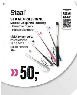 Sport Outlet Staal STAAL GRILLPINNE tilbud