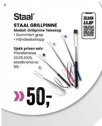 Sport Outlet Staal STAAL GRILLPINNE tilbud
